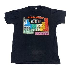 Periodic Table of Star Wars Graphic Tee Thrifted Vintage Style Size M